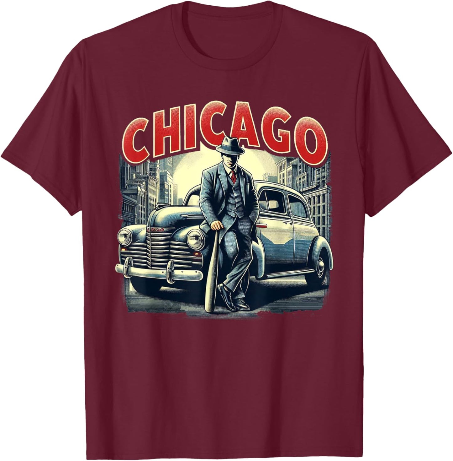 Vintage Chicago T-Shirt - T-Shirt | Maroon
