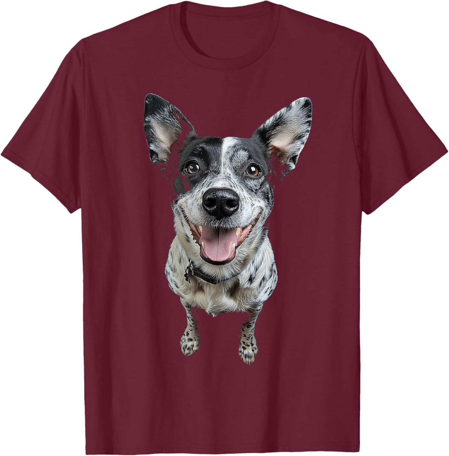 Cattle Dog Motif Pet Art Cattle Women Kids T-Shirt - T-Shirt | Maroon