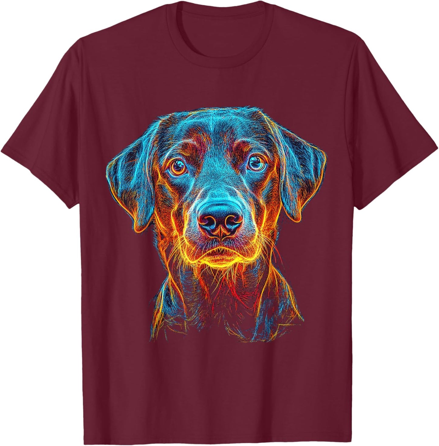 Labrador Retriever Dog Pet Blue Eyes Labrador Retriever T-Shirt - T-Shirt | Maroon
