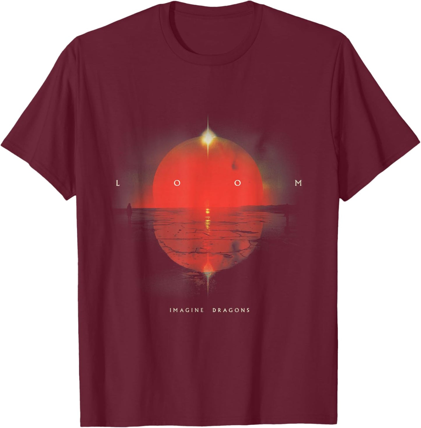 Official Imagine Dragons Loom Album T-Shirt - T-Shirt | Maroon