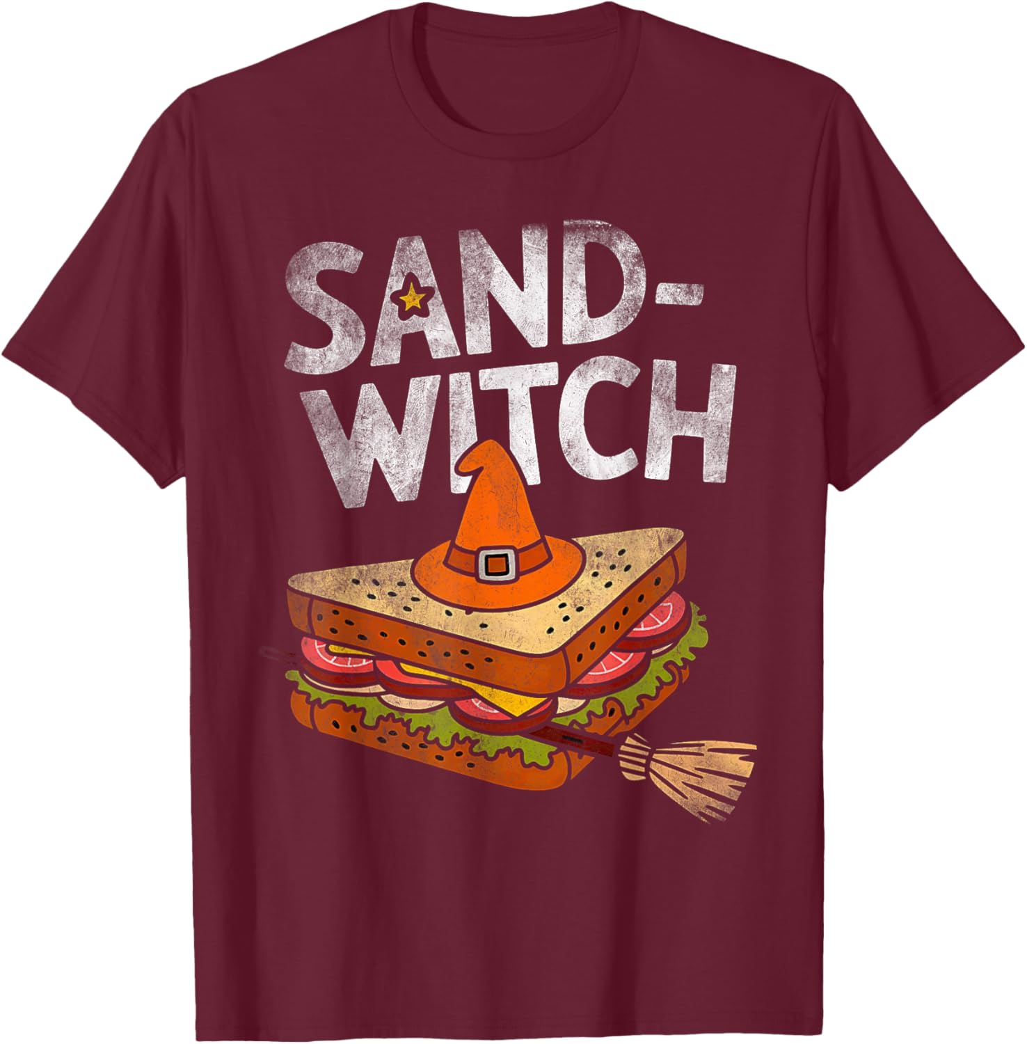 Sand-wich costume Sandwitch halloween witch sand-witches T-Shirt - T-Shirt | Maroon