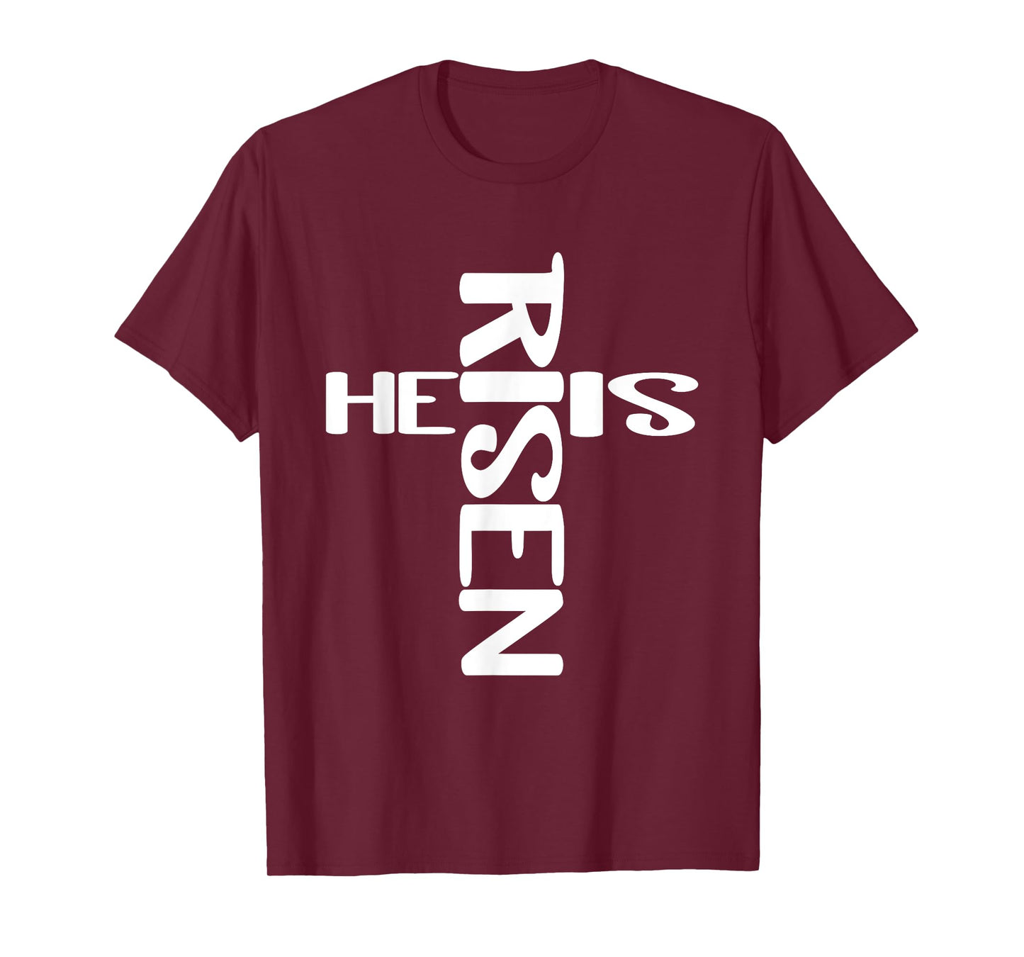 That Says He Is Risen - Easter Cross Shape Design T-Shirt