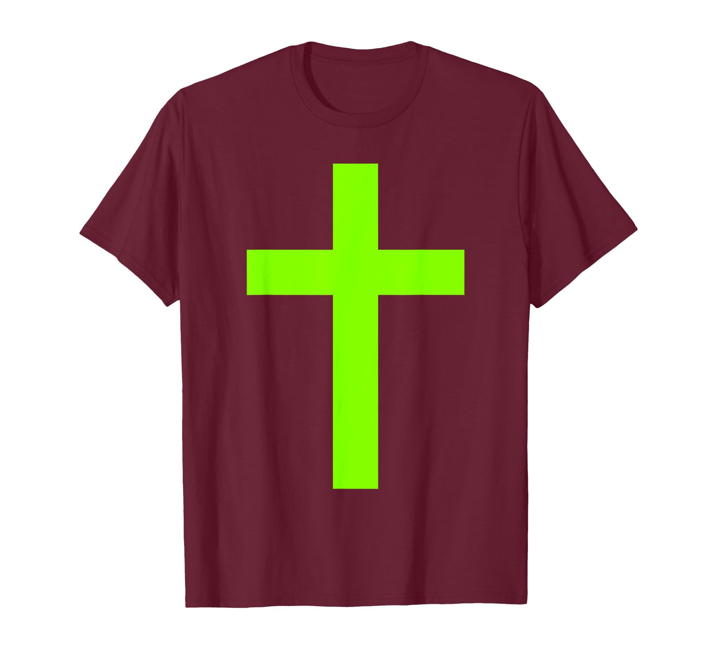 Christian God Jesus Cross Lime Green T-Shirt