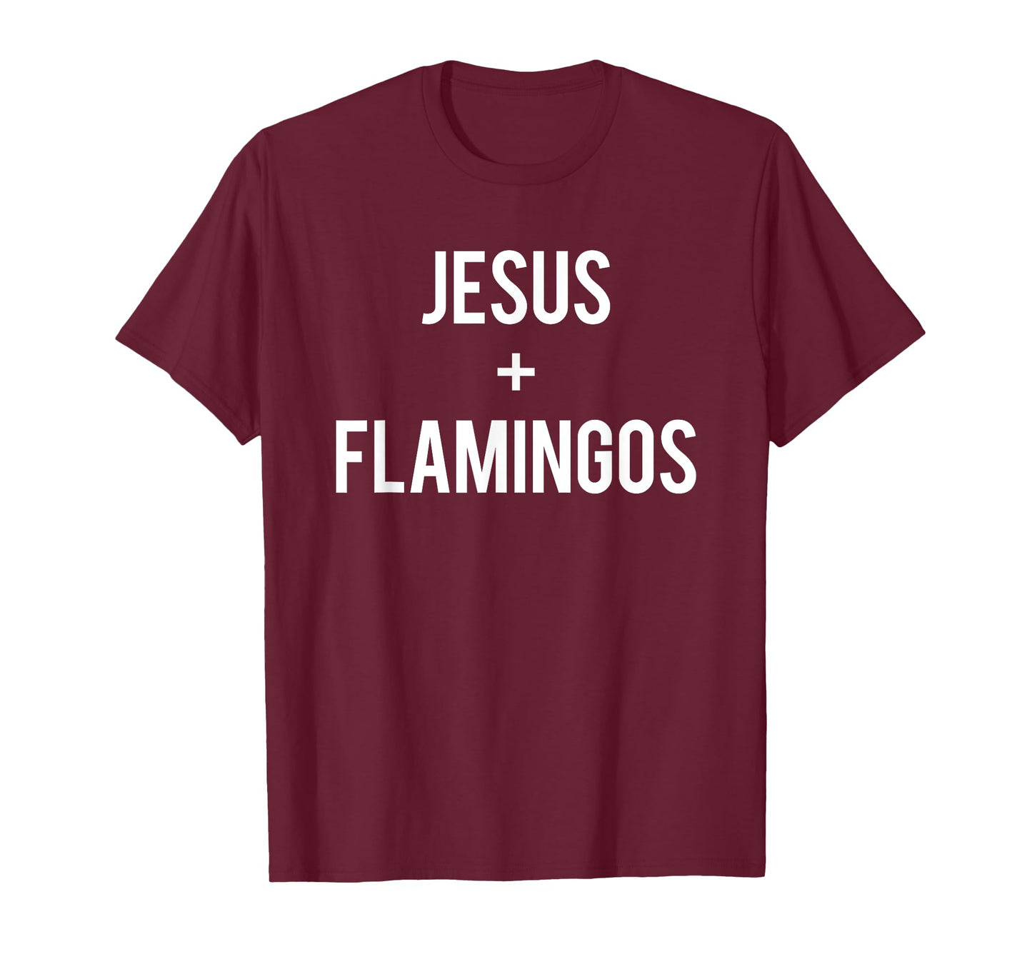 Love Jesus And Pink Flamingos Saying Funny Christian Gift T-Shirt