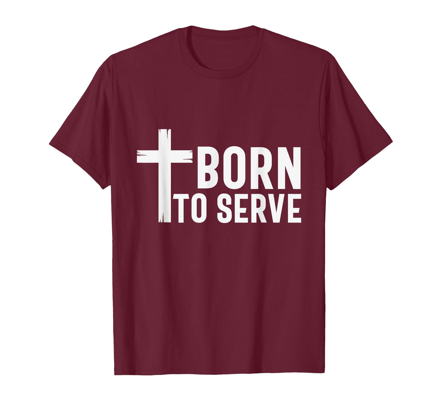 Retro Born To Serve Jesus My God Lord Savior Christian Faith T-Shirt