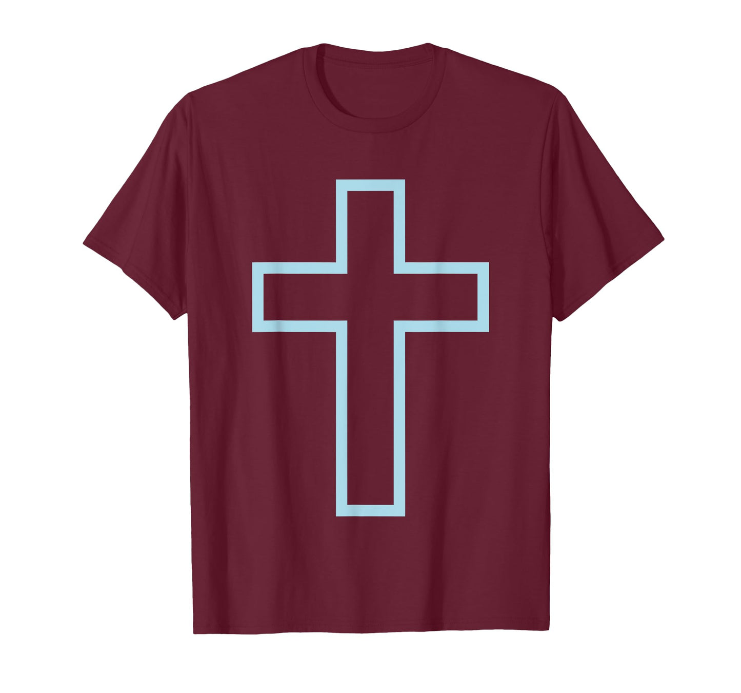 Baby Blue Cross Outline T-Shirt