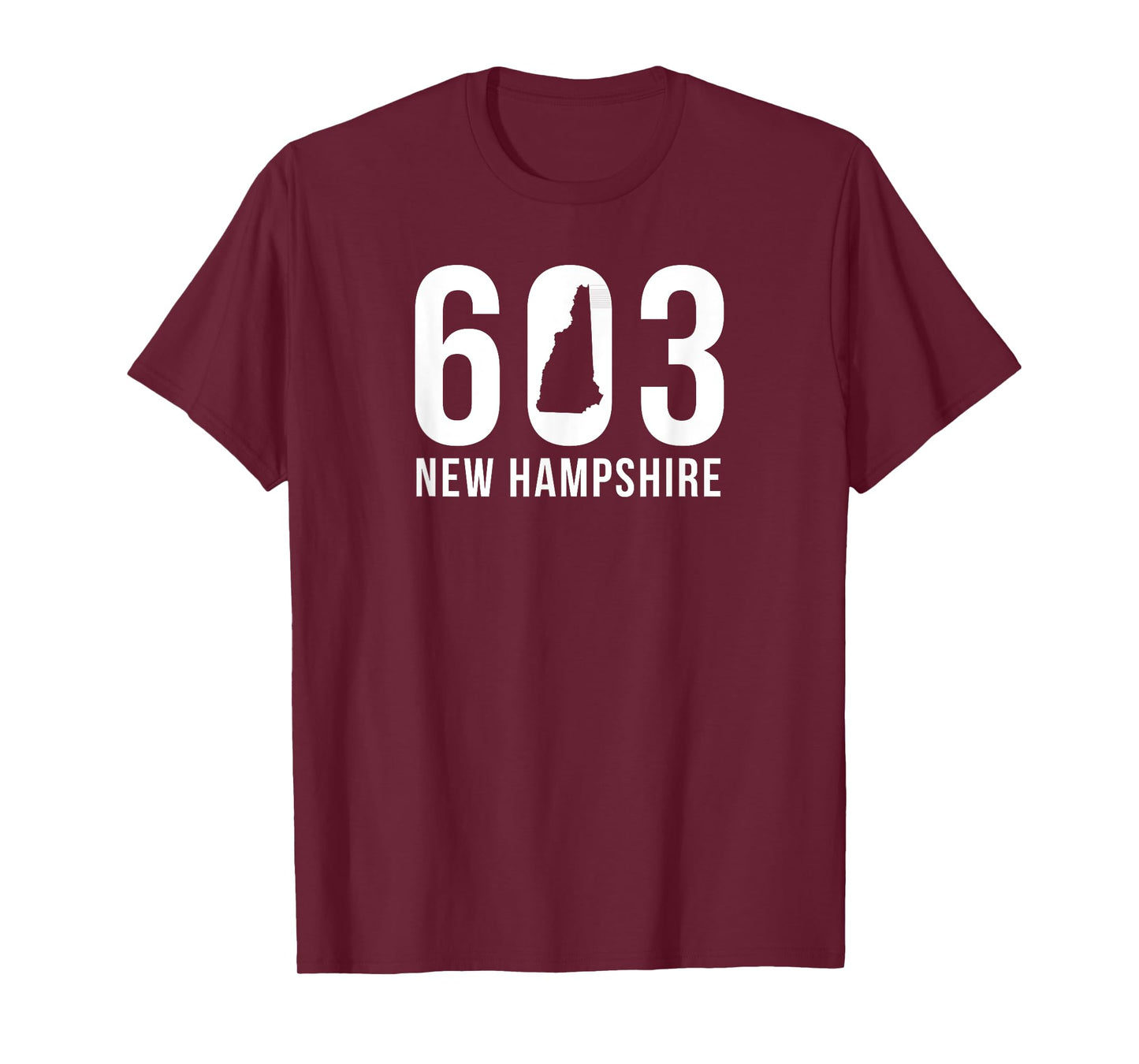 603 NH New Hampshire With NH Map T-Shirt T-Shirt