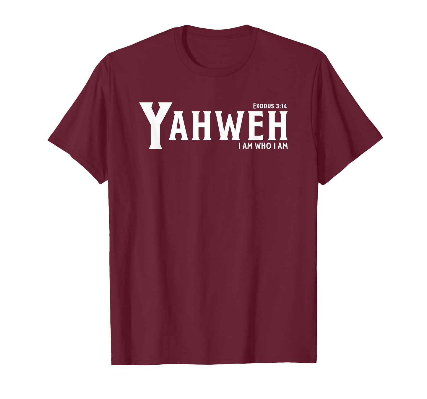 Yahweh Vertical Box Text Christian Exodus 3:14 I Am Who I Am T-Shirt