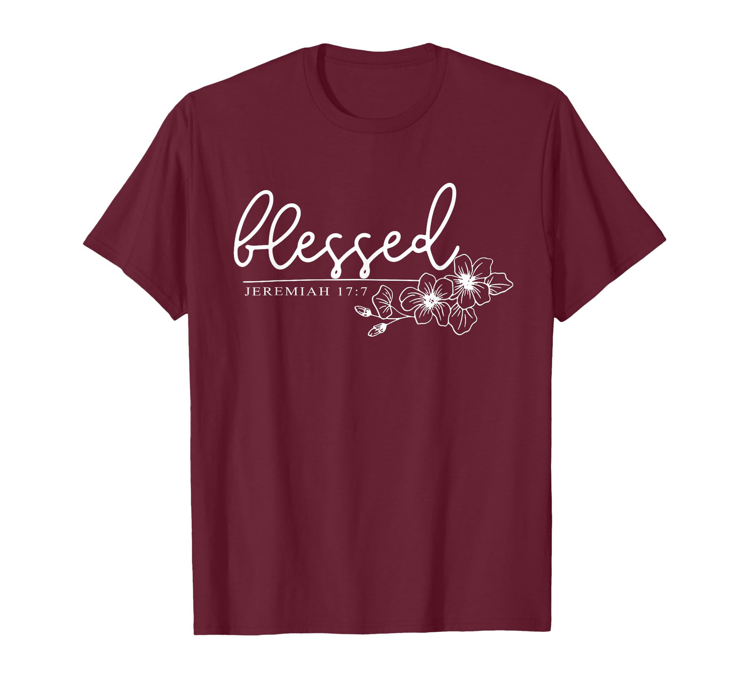 Blessed Jeremiah 17:7, Women Christian Faith, Bible Verse T-Shirt