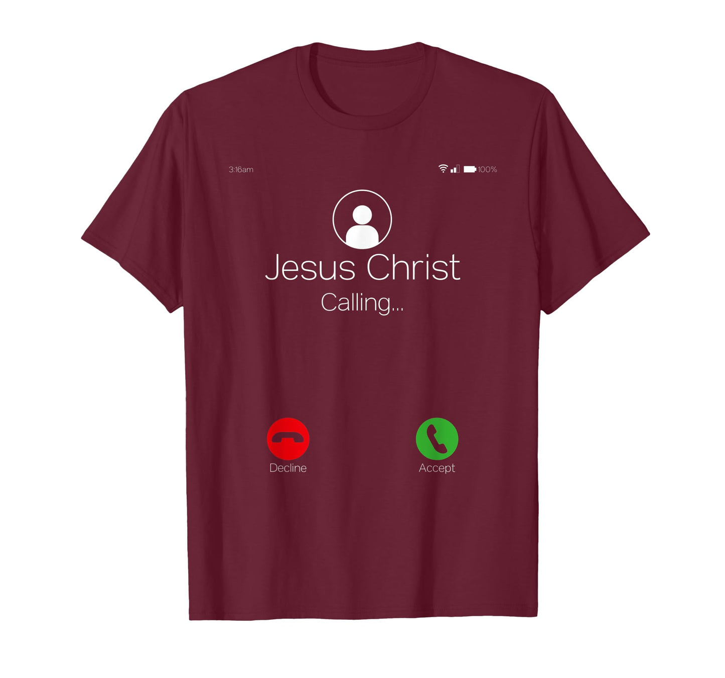 Jesus Christ Calling Christian Faith Religion Graphic Themed T-Shirt