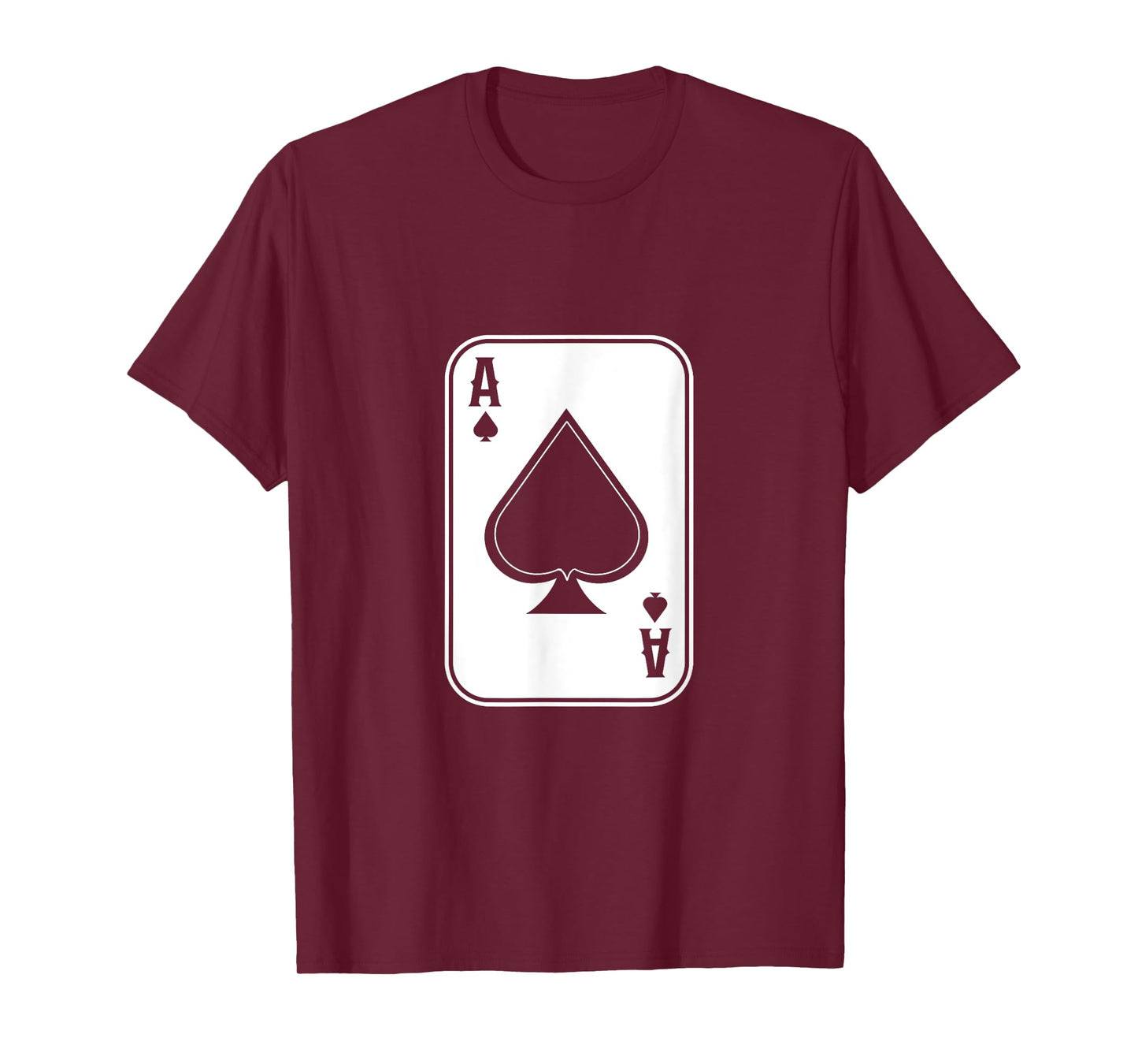 Ace Of Spades Card Icon Black And White Pik T-Shirt