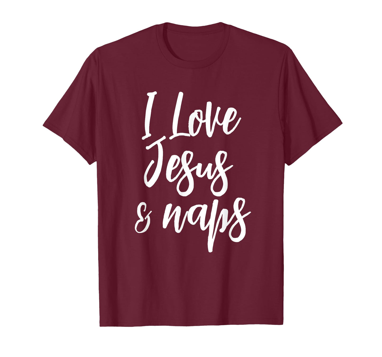 Inspirational I Love Jesus And Naps T-shirt Fun Faith Tee T-Shirt