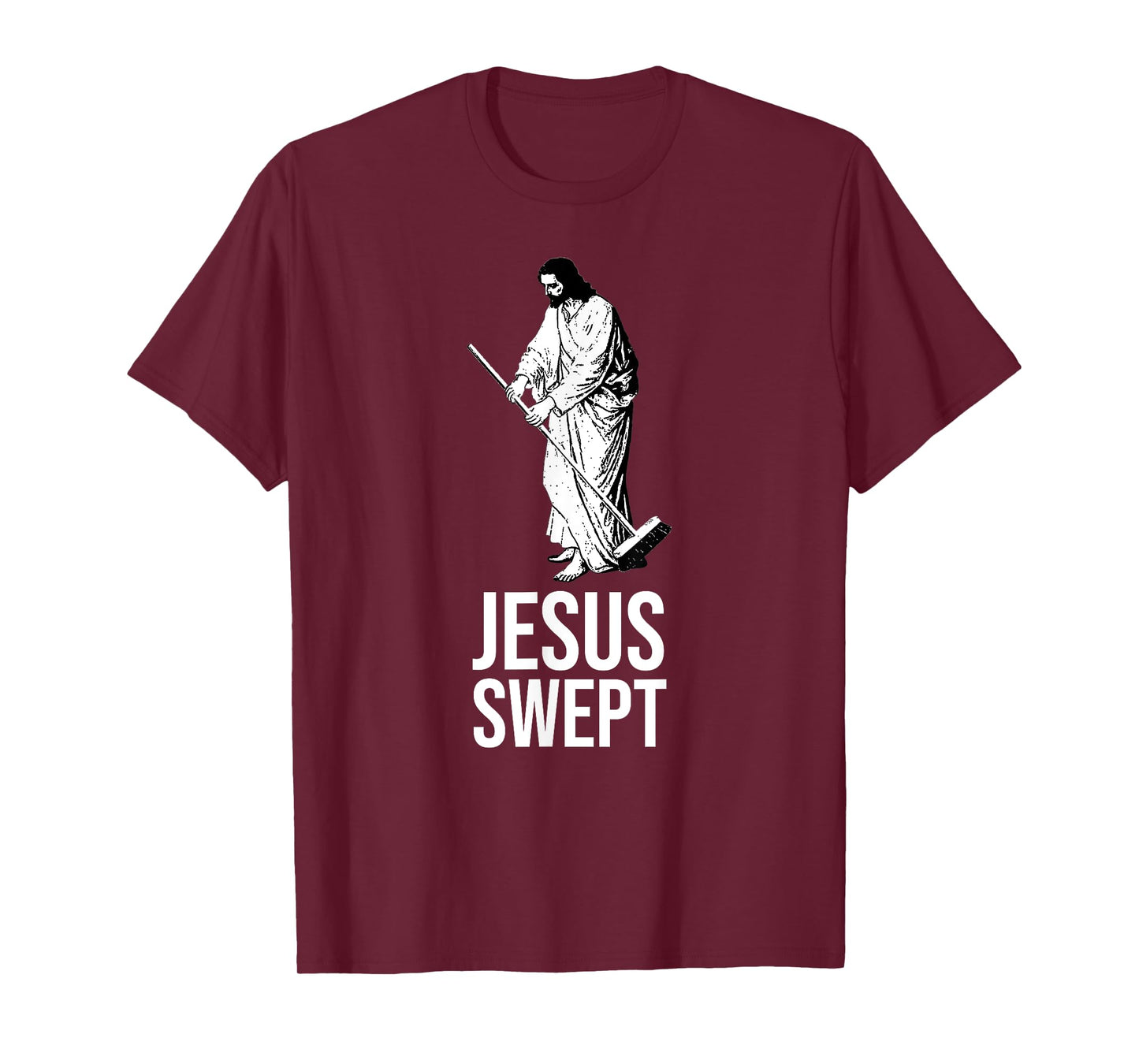 Funny Jesus Swept Drawing Pun. Sacrilege, Humorous Satire T-Shirt