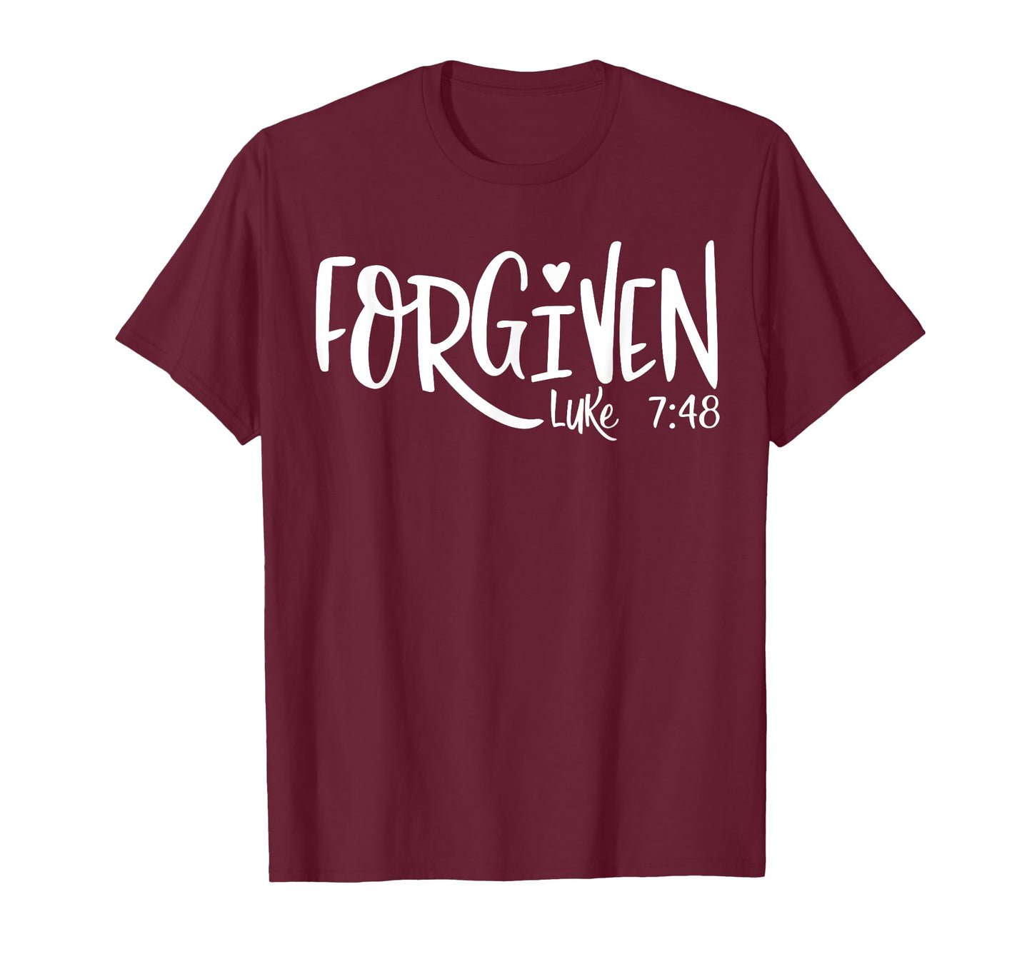 Forgiven Faith Based Top Plus Size 2x Christian Bible Verse T-Shirt