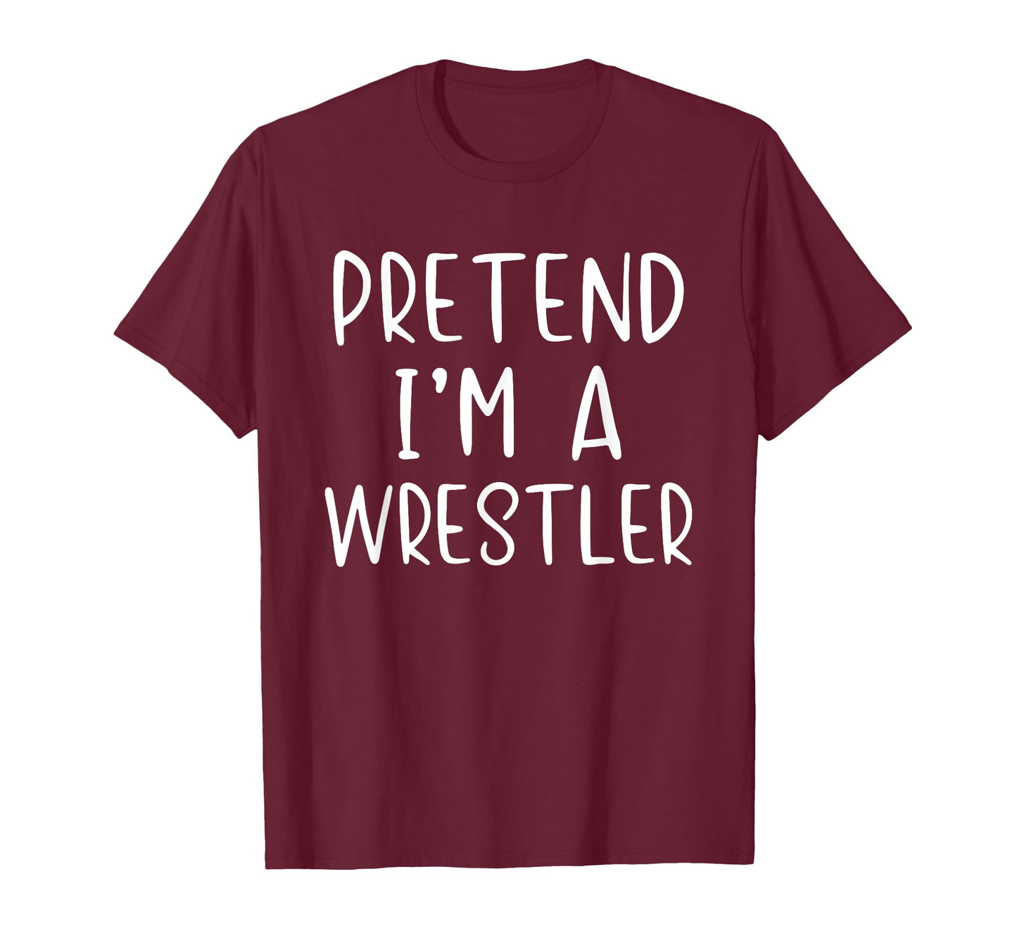 Pretend Wrestler Costume Halloween Simple Funny Wrestling T-Shirt