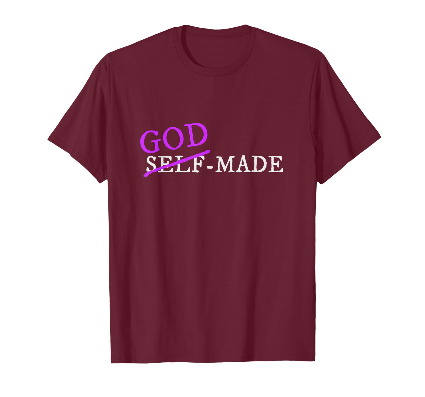 Purple God-Made Purple Color Graphic T-Shirt