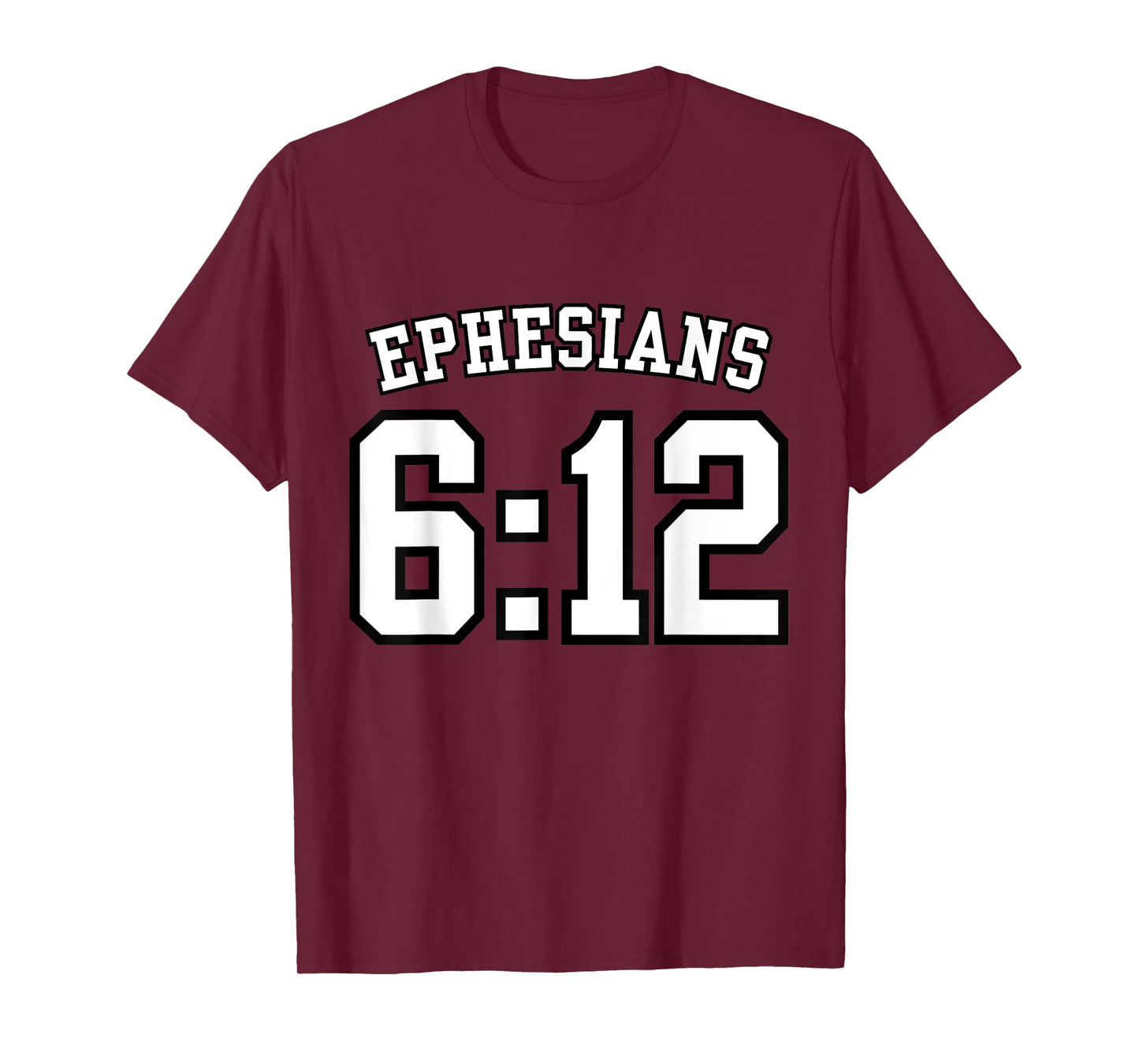 Ephesians 6:12 Sports Jersey Christian Scripture Design T-Shirt