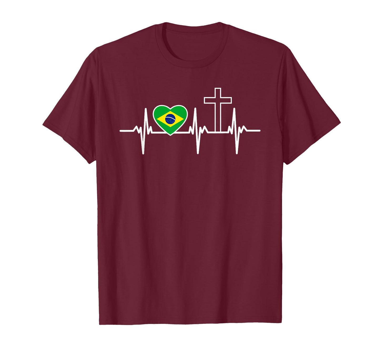 A Heart For Jesus And Brazil - Christian Clothing T-Shirt