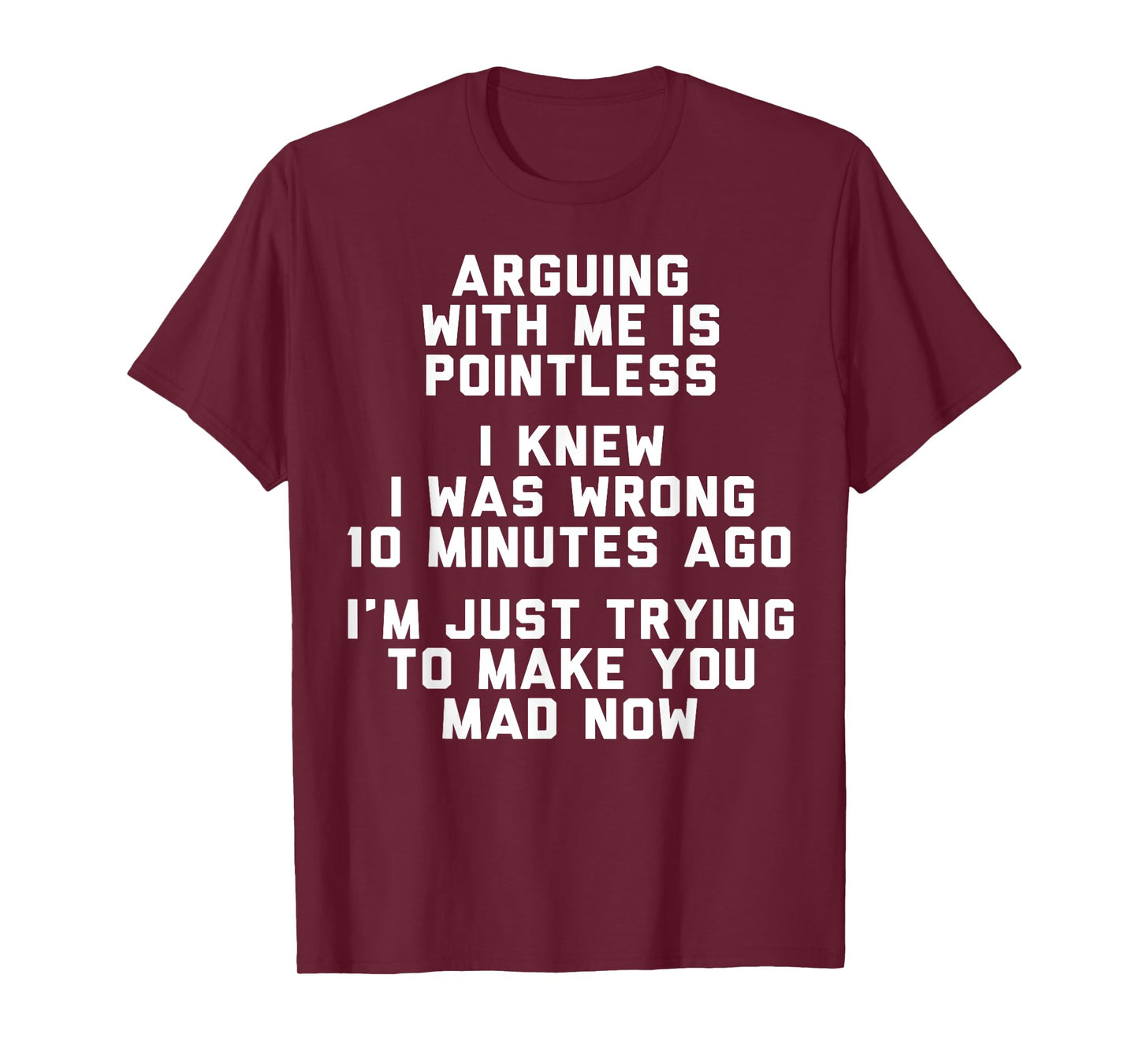 Arguing With Me Is Pointless I Knew I Was Wrong 10 Minutes T-Shirt