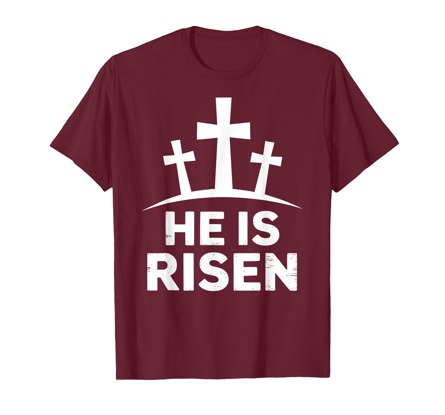 He is risen with cross for christian easter T-Shirt