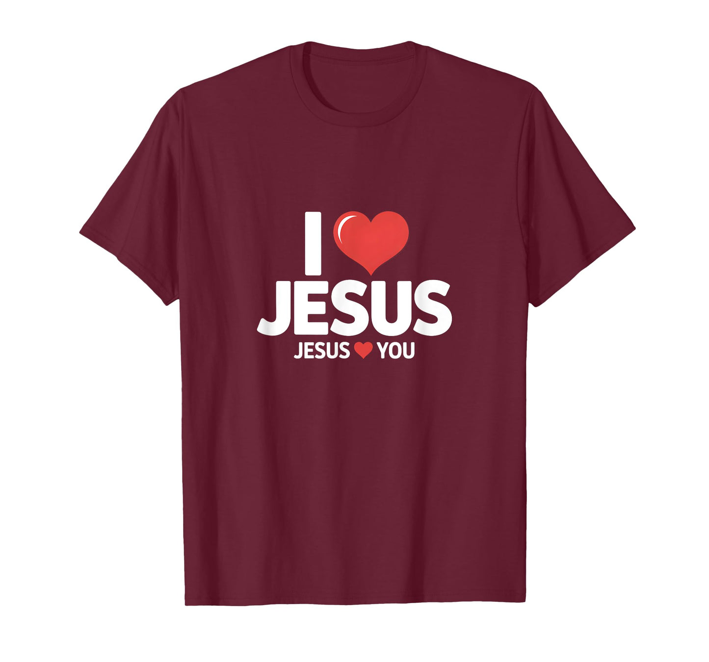 I Love Jesus Christian Heart T-Shirt