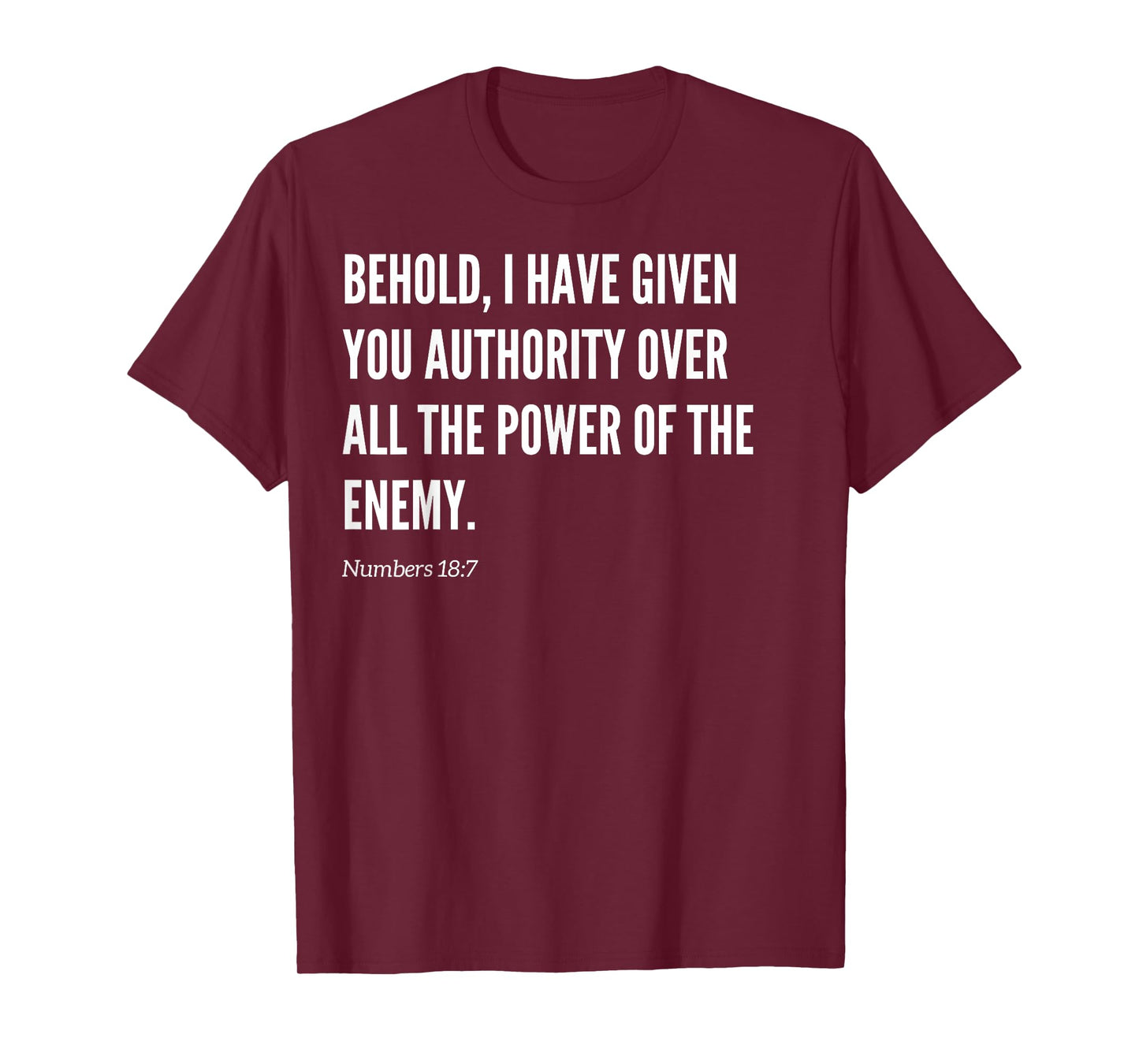 Behold, I have given you authority Bible Verse Statement T-Shirt