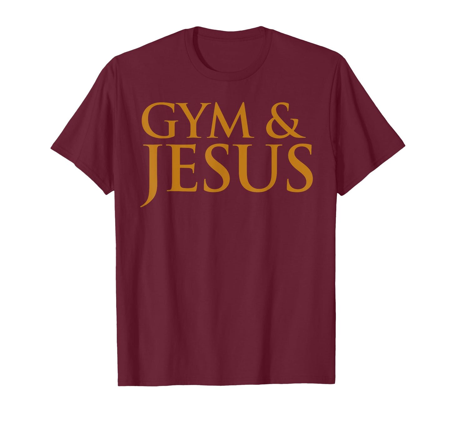 Distressed Gym & Jesus Funny Christian Workout Gift For Men T-Shirt