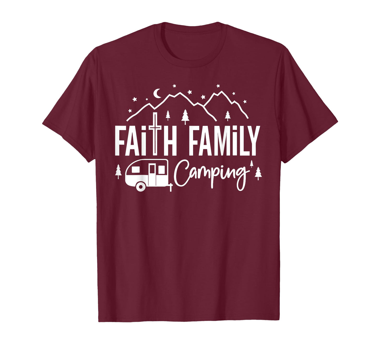 Faith Family Camping Christian Camp Group Matching T-Shirt