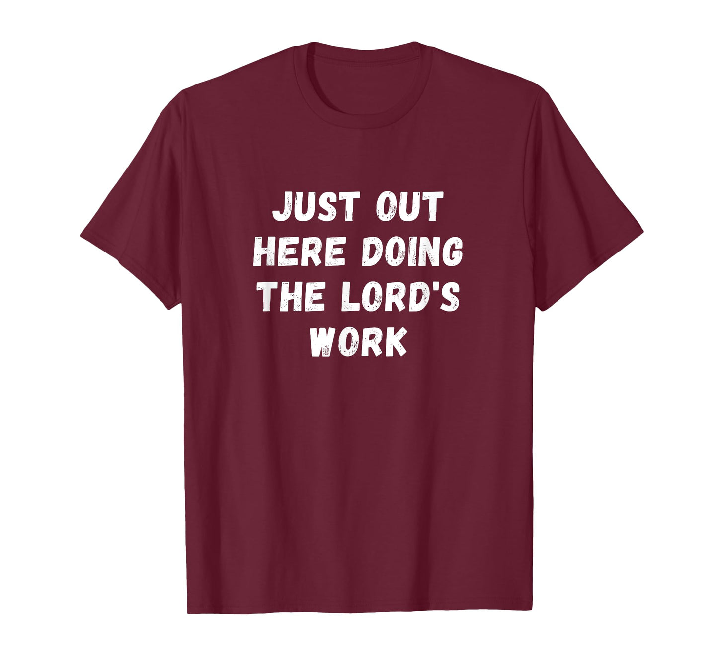 Religious The Lord's Work T-Shirt - Men's Unisex-Adults Black Small Classic Fit Short Sleeve T-Shirt
