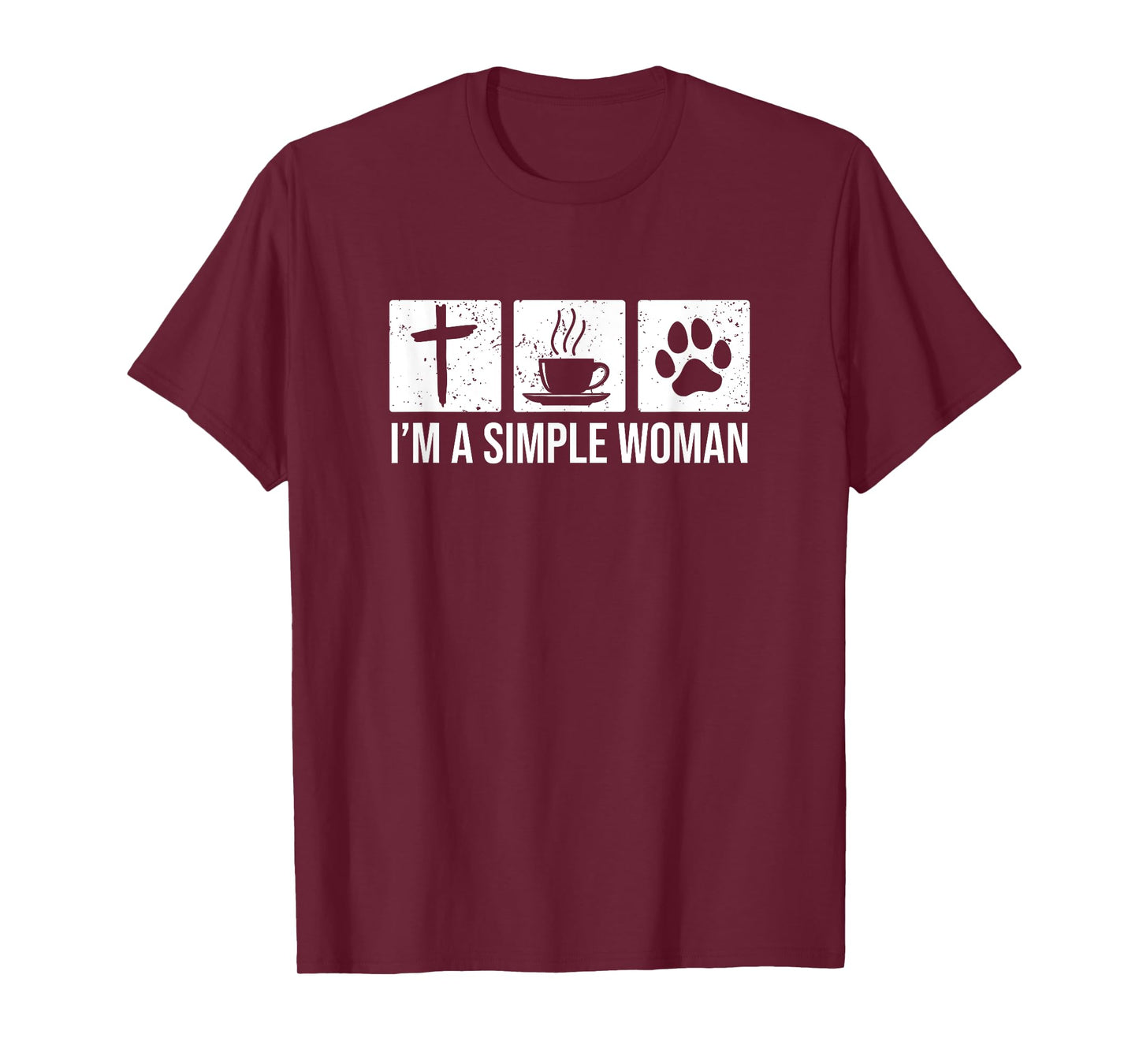 I'm A Simple Woman - Jesus Coffee Dog T-Shirt