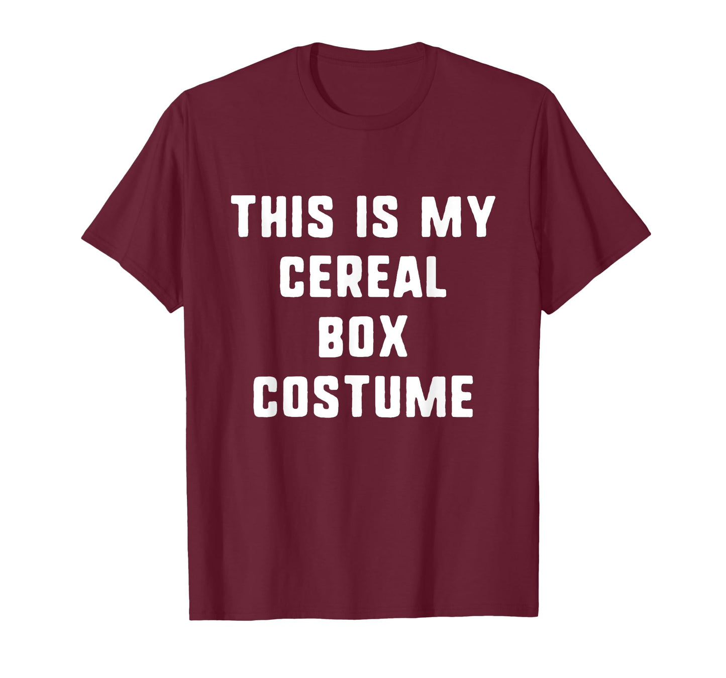 This Is My Cereal Box Halloween Costume Simple Funny T-Shirt