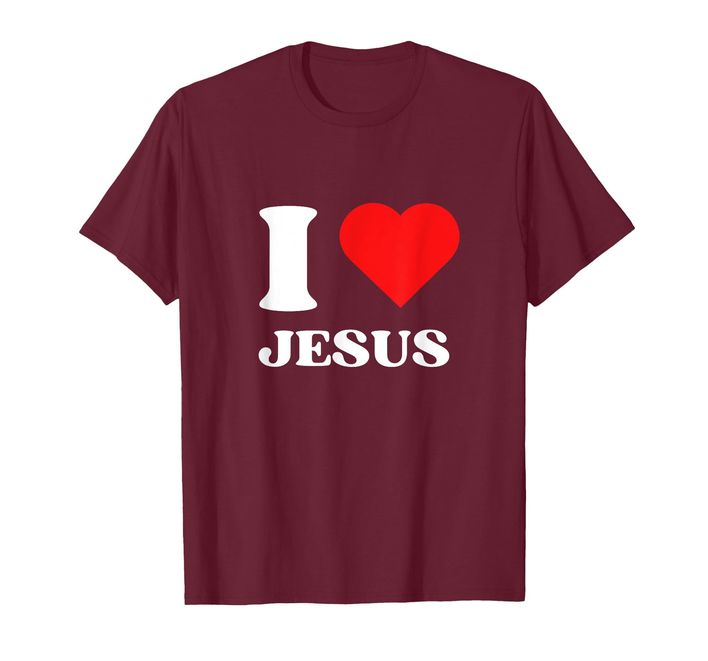 I Love Jesus I Heart Jesus Y2k Aesthetic Red Heart Christian T-Shirt