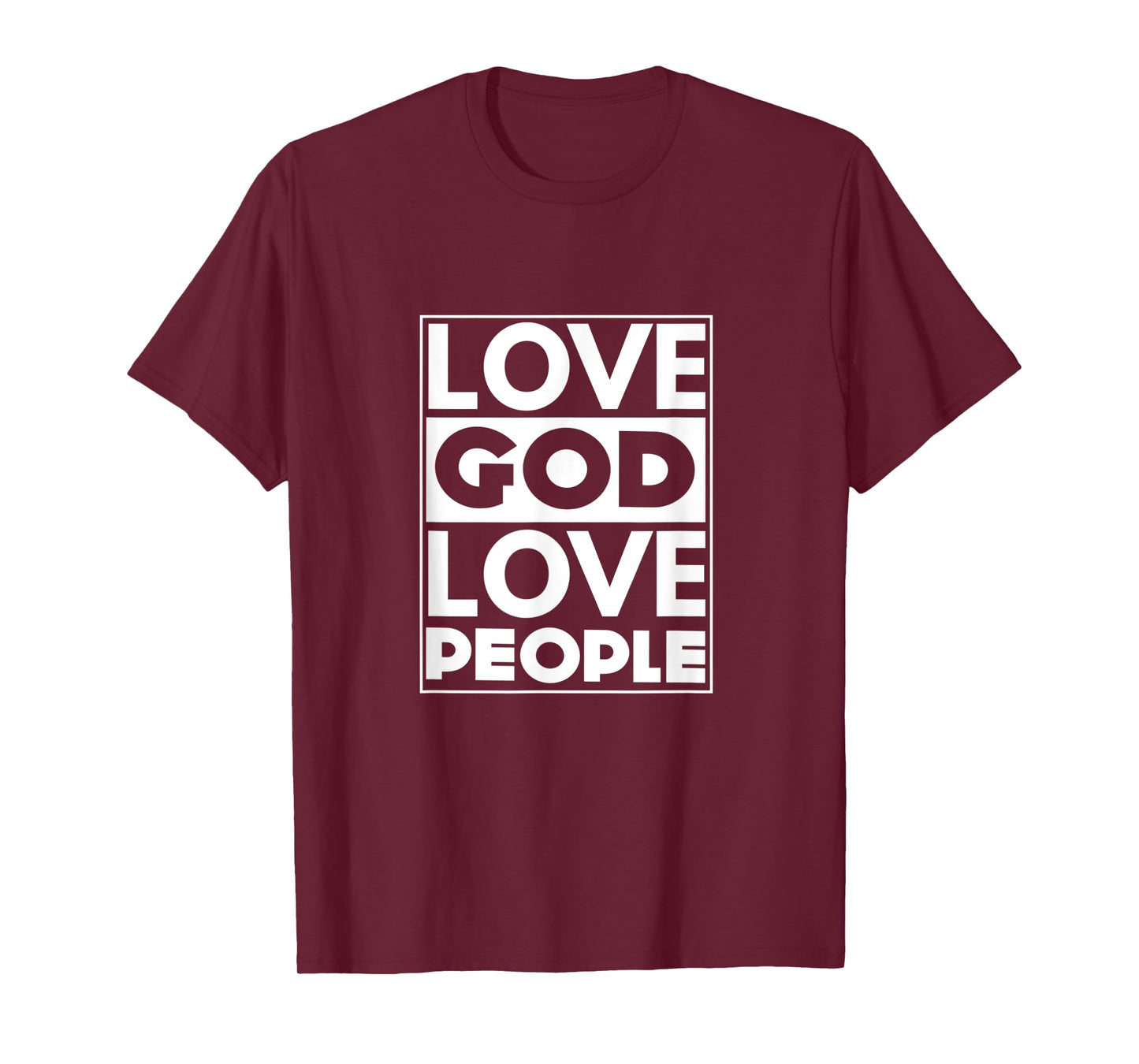 Love God Love People - Christian God Faith Hope - Squared T-Shirt