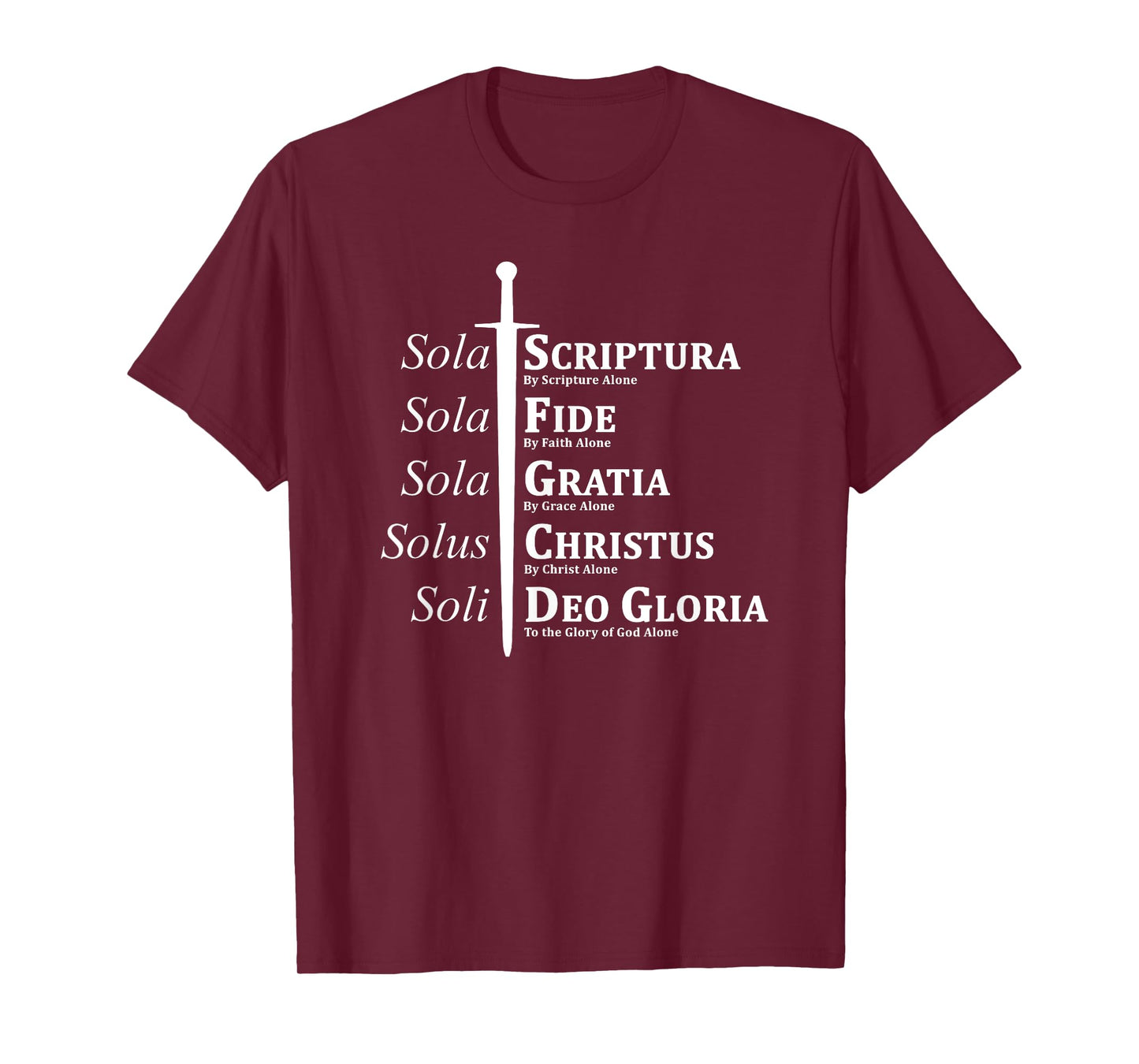 Five Solas Reformed Christian T-Shirt