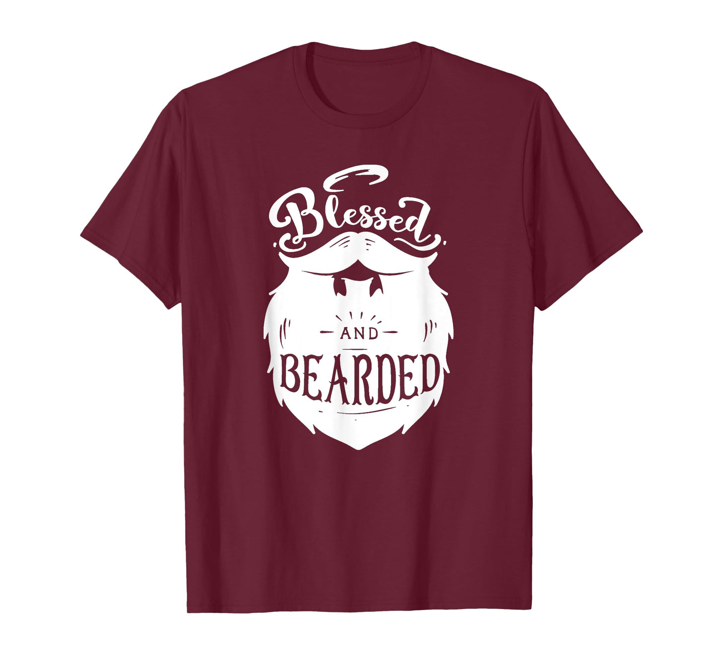Blessed and Bearded - Jesus Praying Beard Hair Mustache T-Shirt