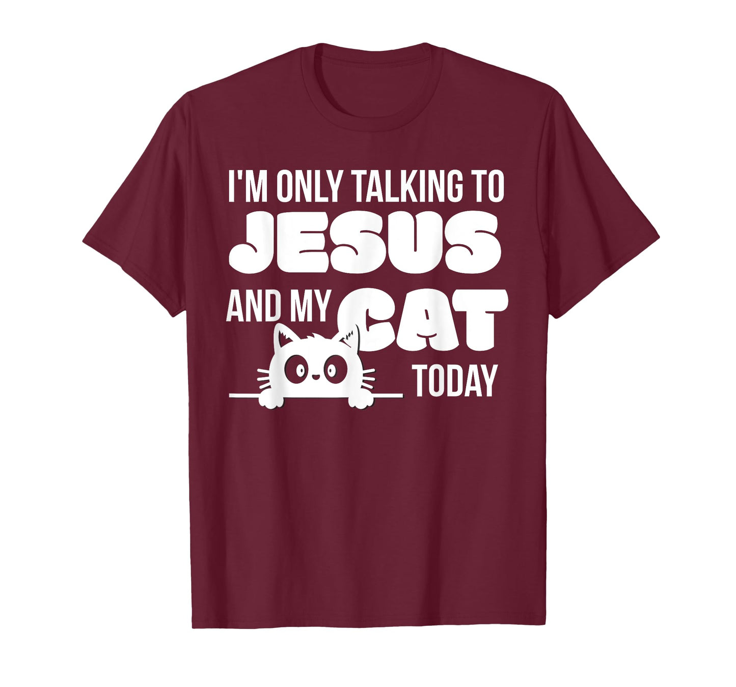 I'm only talking to Jesus and my cat today funny cat lover T-Shirt
