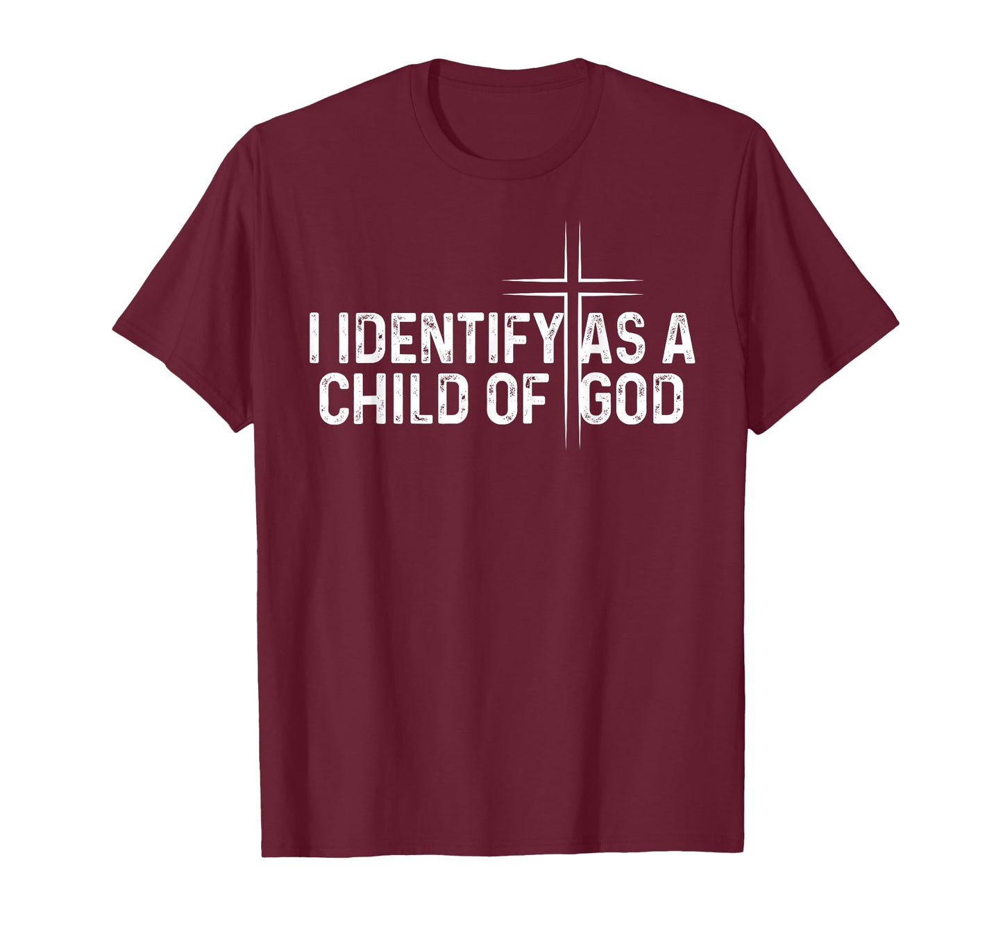 I Identify As A Child of God Overcomer Christian Vintage Tee T-Shirt