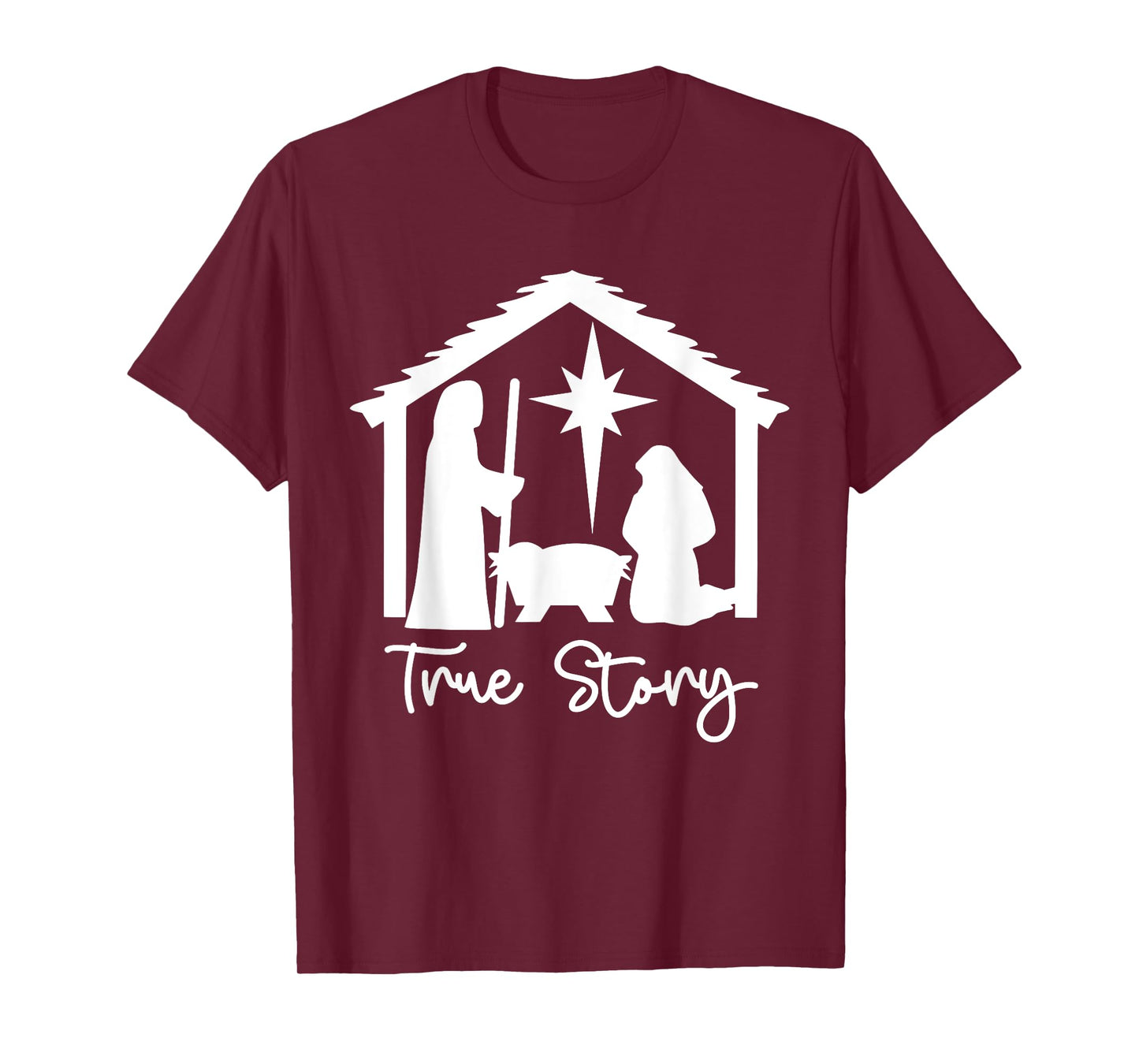 Christian Religious Christmas Nativity Scene True Story T-Shirt
