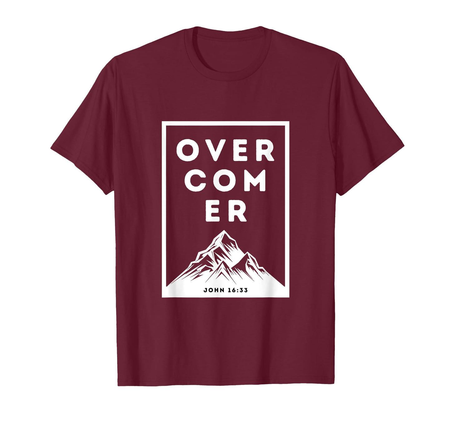 Overcomer Christian Faith John 16:33 Religious Bible T-Shirt