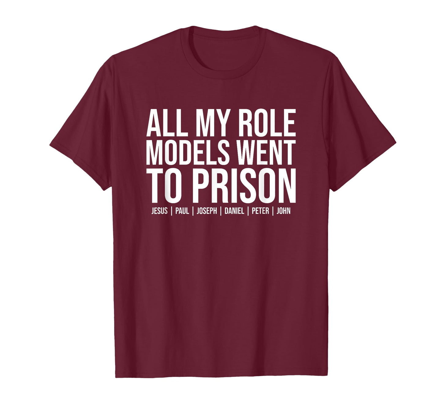 All My Role Models Went To Prison - Jesus Christian Faith T-Shirt