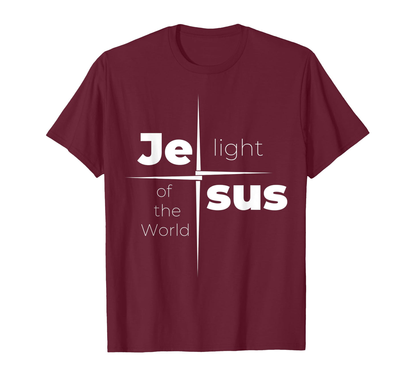 Funny Jesus Light Of The Word Simple Lettering T-Shirt