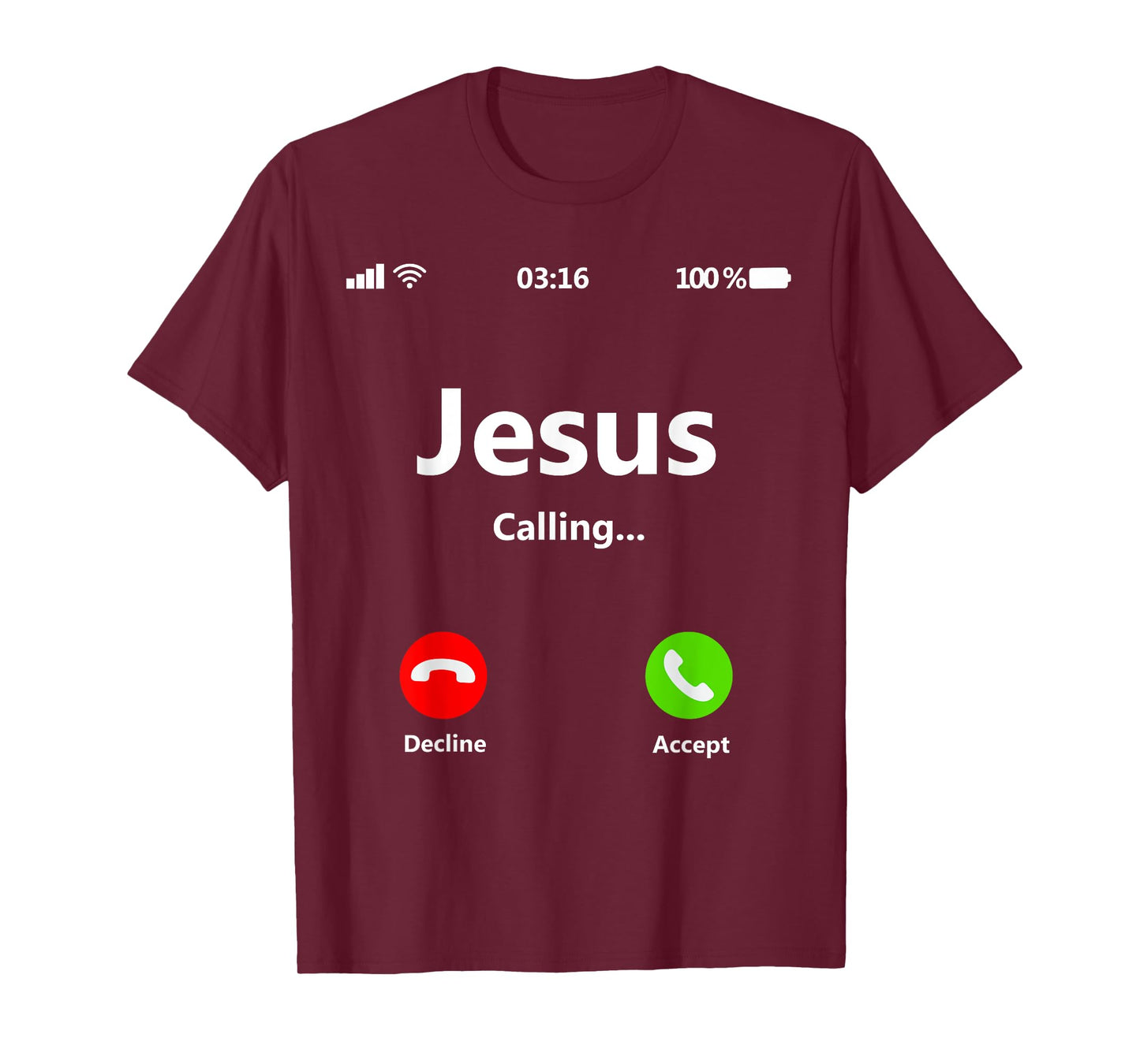 Jesus Is Calling Christian T Shirt Christmas Xmas T-Shirt
