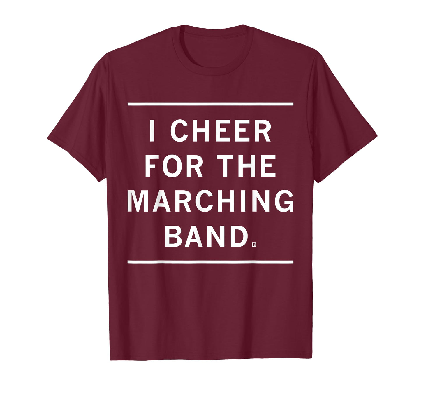 Funny Humor Quote Tee Ideas Trendy Unisex Black Modern T-Shirt Small Short Sleeve I Cheer For The Marching Band