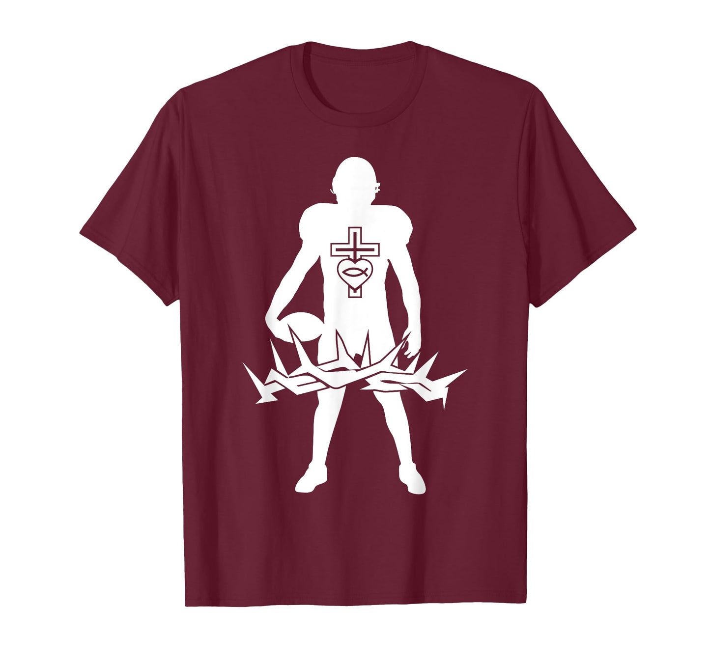 Religious Jesus Football Christ GOD Football T-Shirt