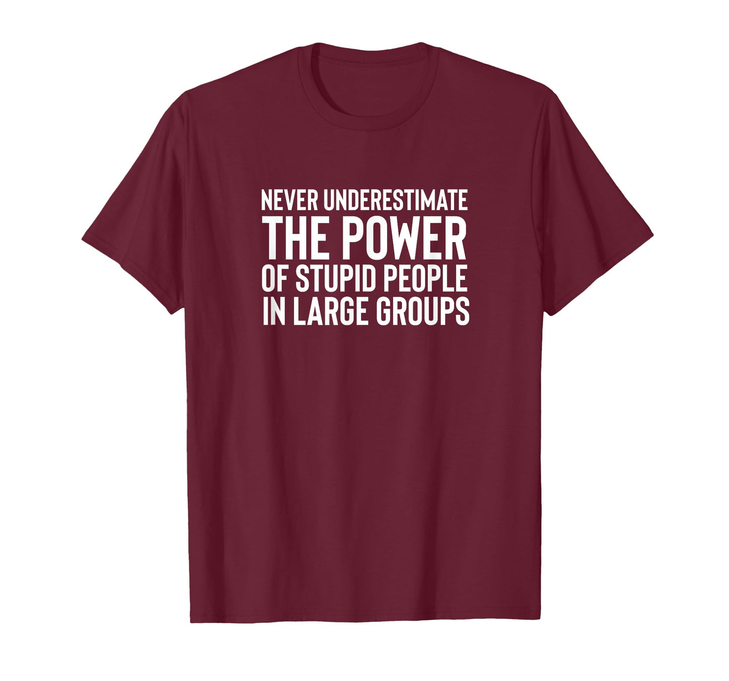 Never Underestimate The Power Of Stupid People In Groups T-Shirt