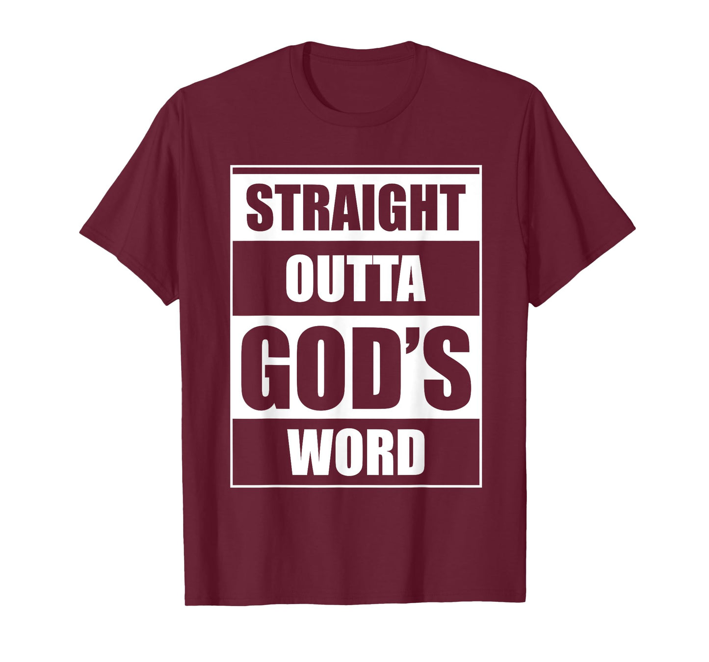 Straight Outta Gods Word Funny Religion Jesus Christian T-Shirt