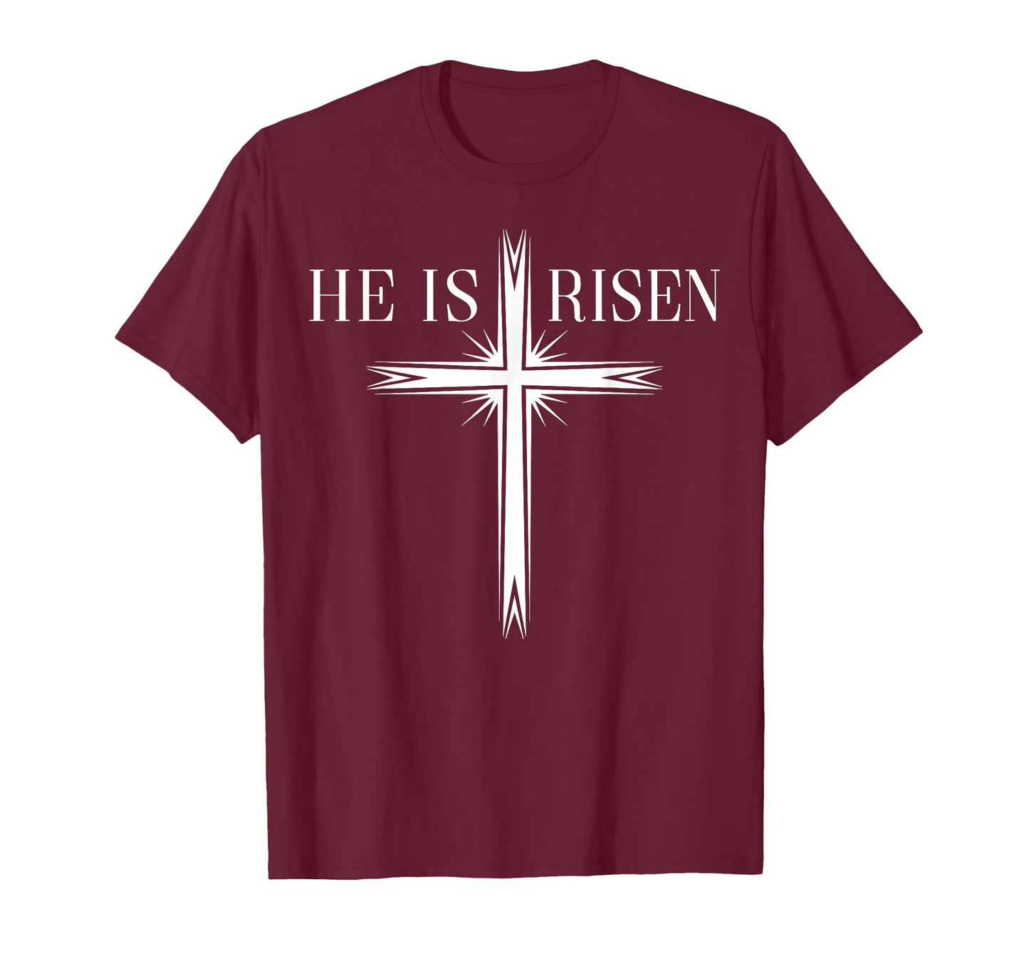 Easter Cross He Is Risen Jesus Christian Men Women Kid Youth T-Shirt