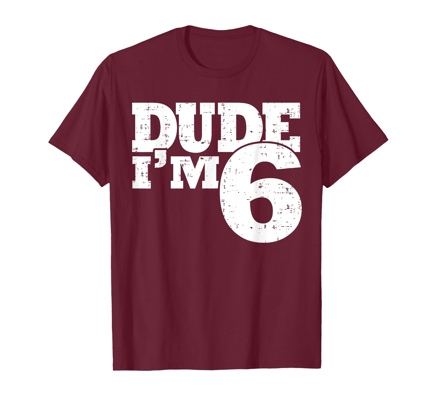 6th Birthday Dude I'm 6 Year Old Boy T-Shirt