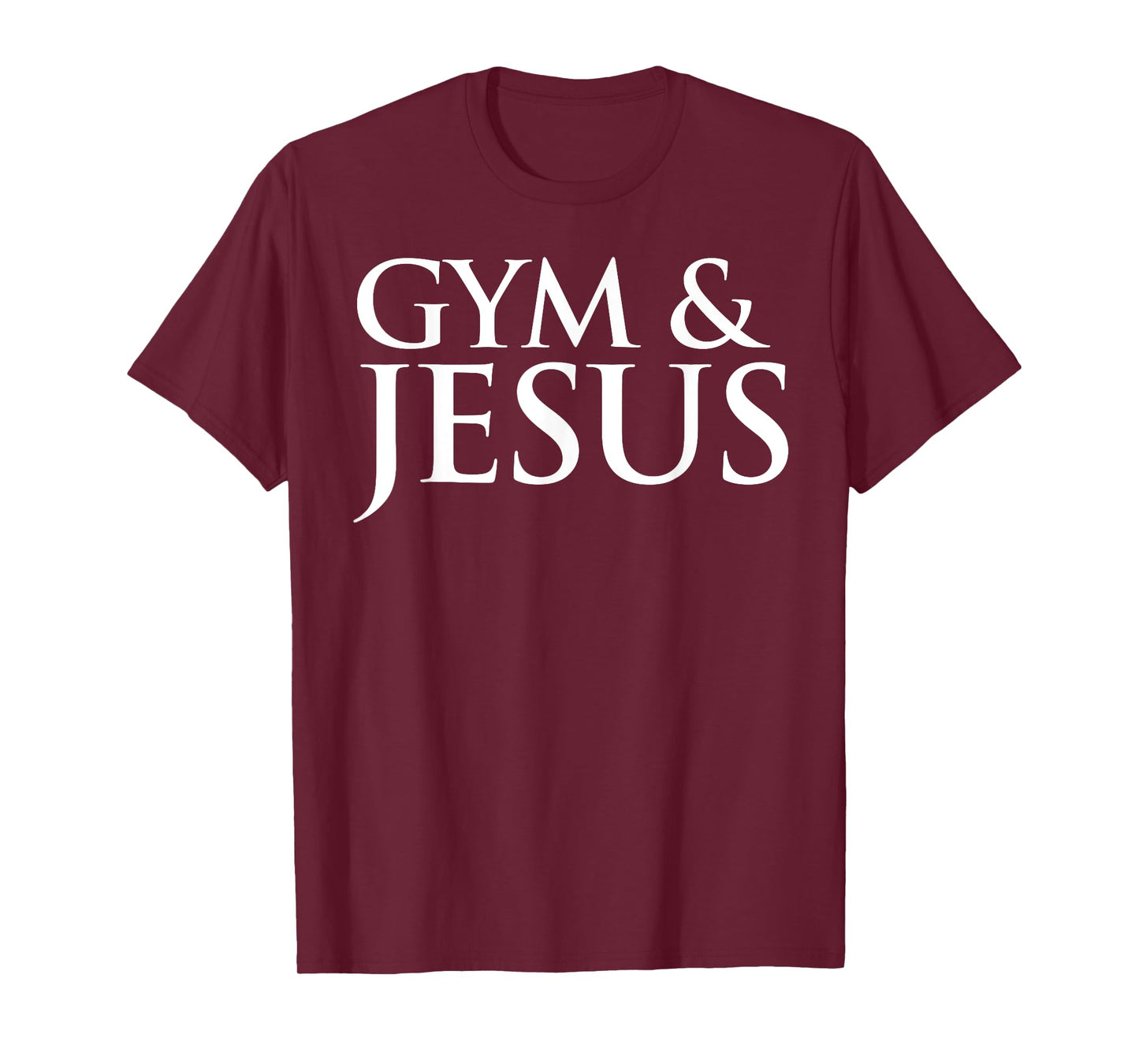 Distressed Gym & Jesus Funny Christian Workout Gift For Men T-Shirt