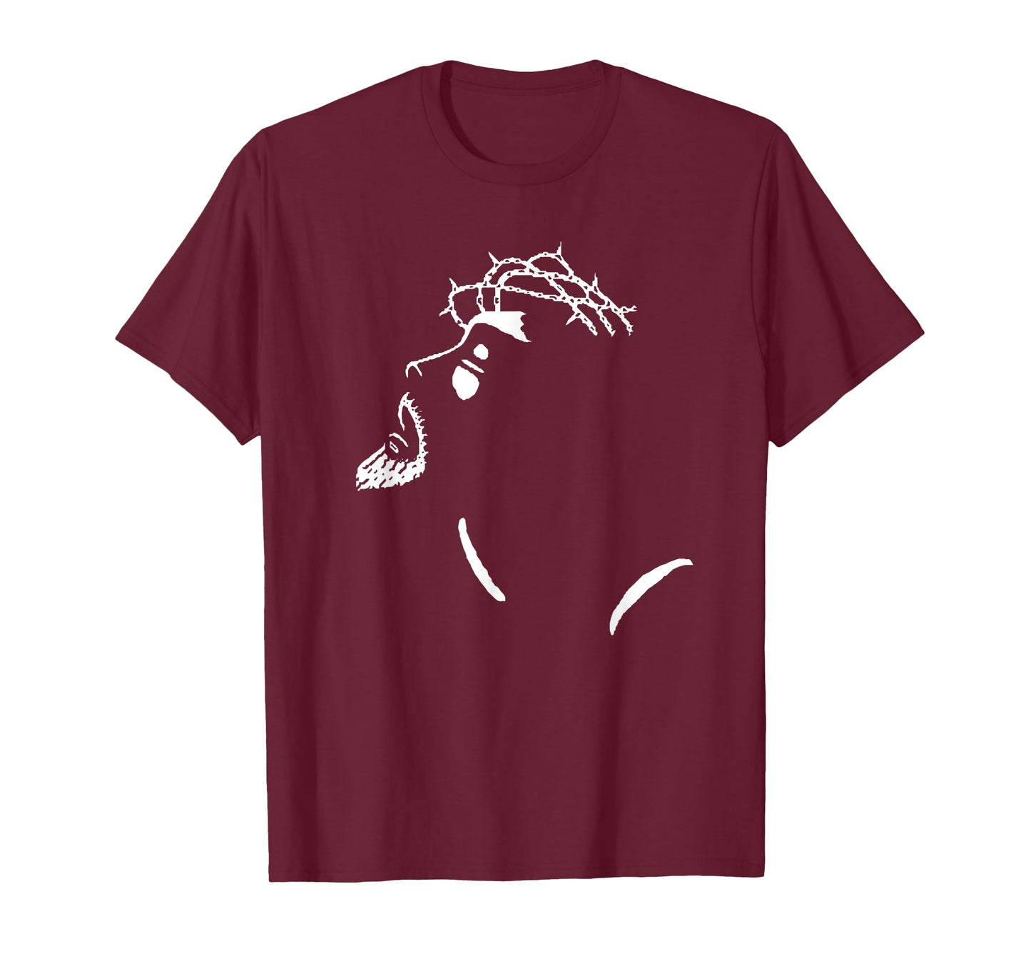 Silhouette Image of Jesus Christ Face Christian Faith Easter T-Shirt